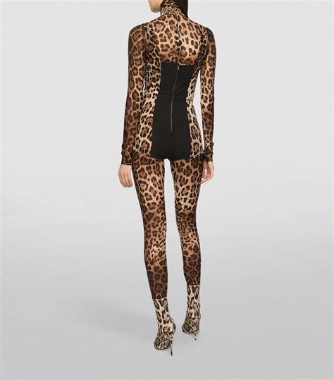 dolce gabbana leopard print jumpsuit|KIM DOLCE&GABBANA Sheer leopard.